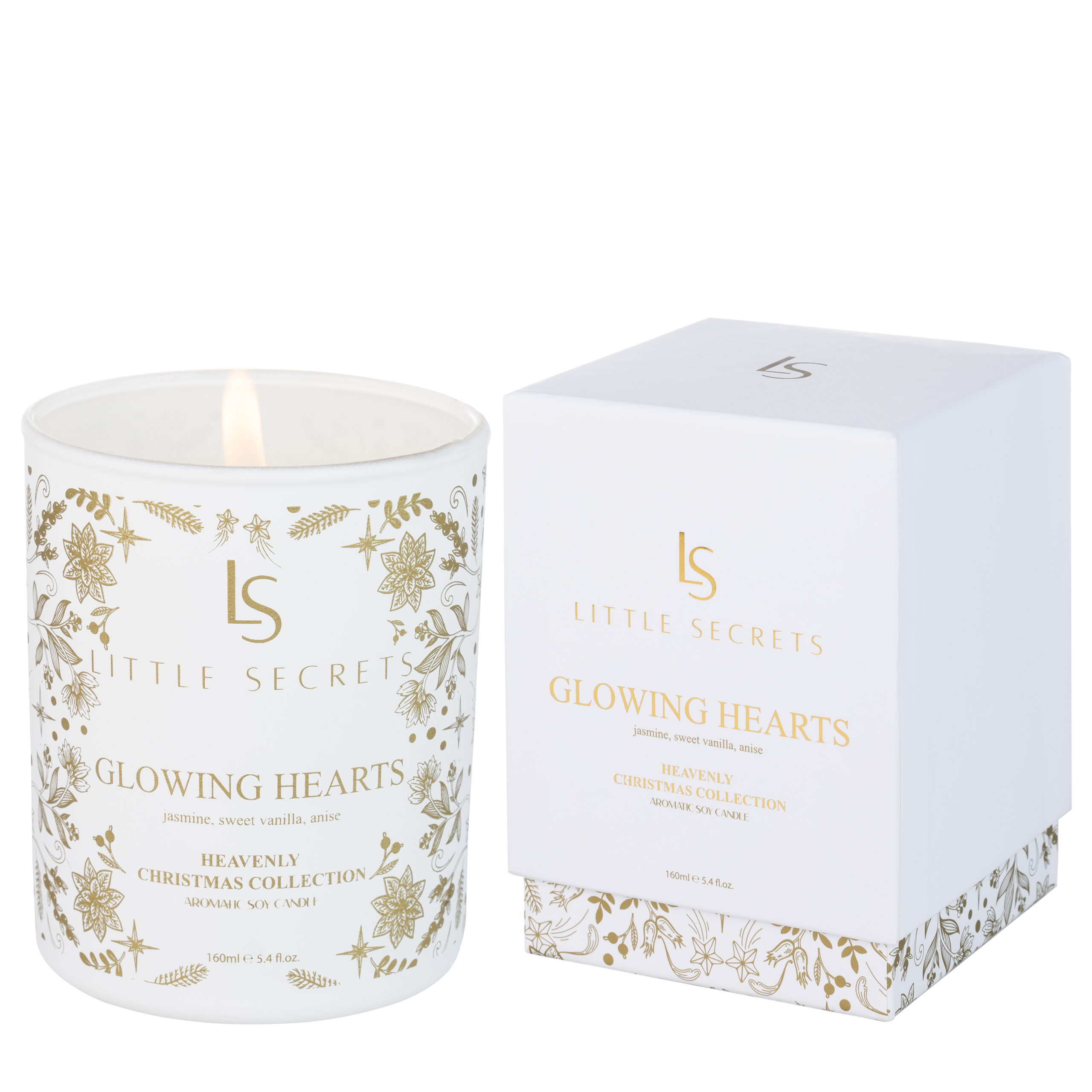 Glowing Hearts Aromatic Soy Candle Heavenly Collection
